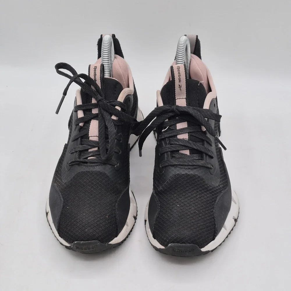 Reebok Shoes‎ Womens Size 6 Black Pink Mesh Zig Sole Running Athletic Sneakers